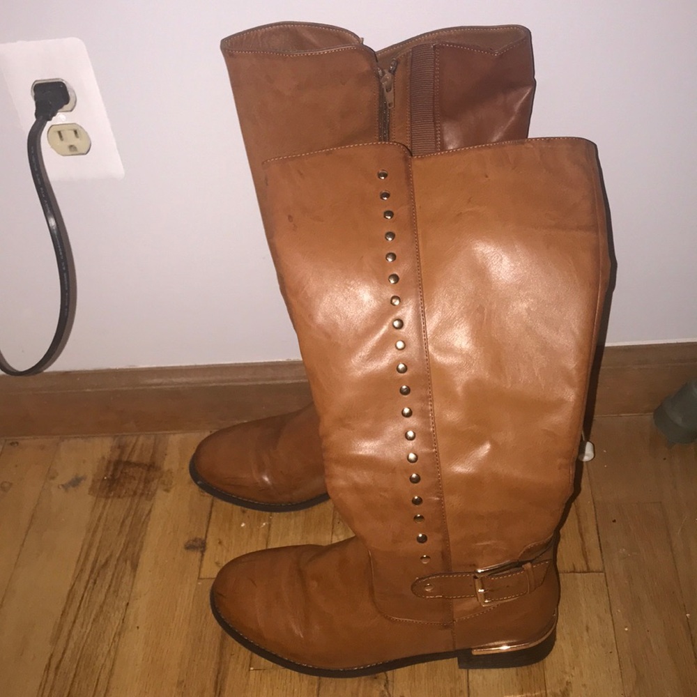 Leather Knee High Boots